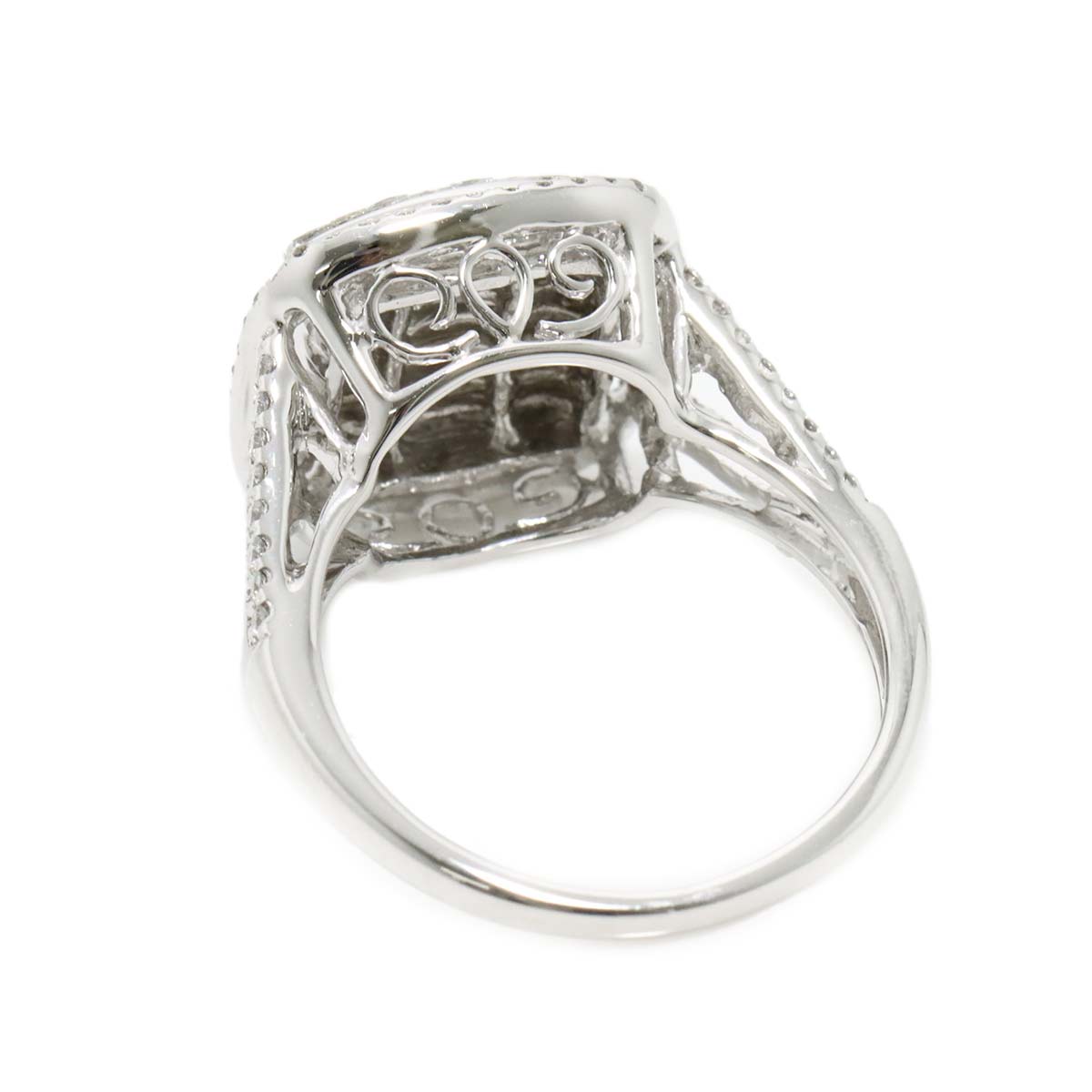 Diamond 1.29ct Ring 18K K18 WG White Gold size6(US)