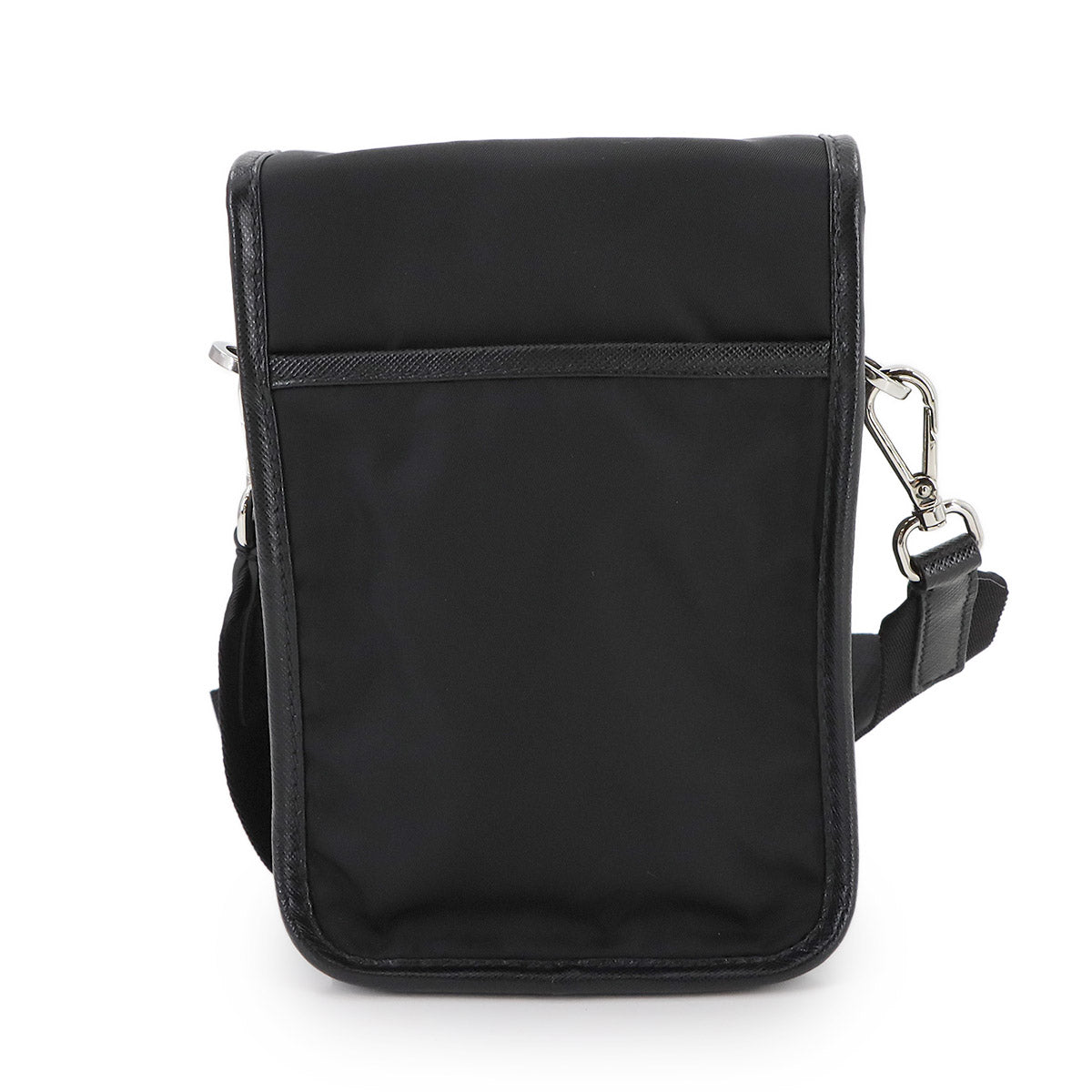 Shoulder Bag Nylon Leather Nero Black 2VD043 Purse