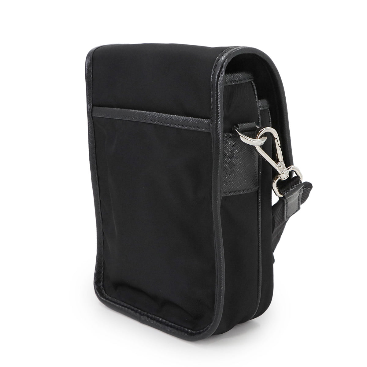 Shoulder Bag Nylon Leather Nero Black 2VD043 Purse