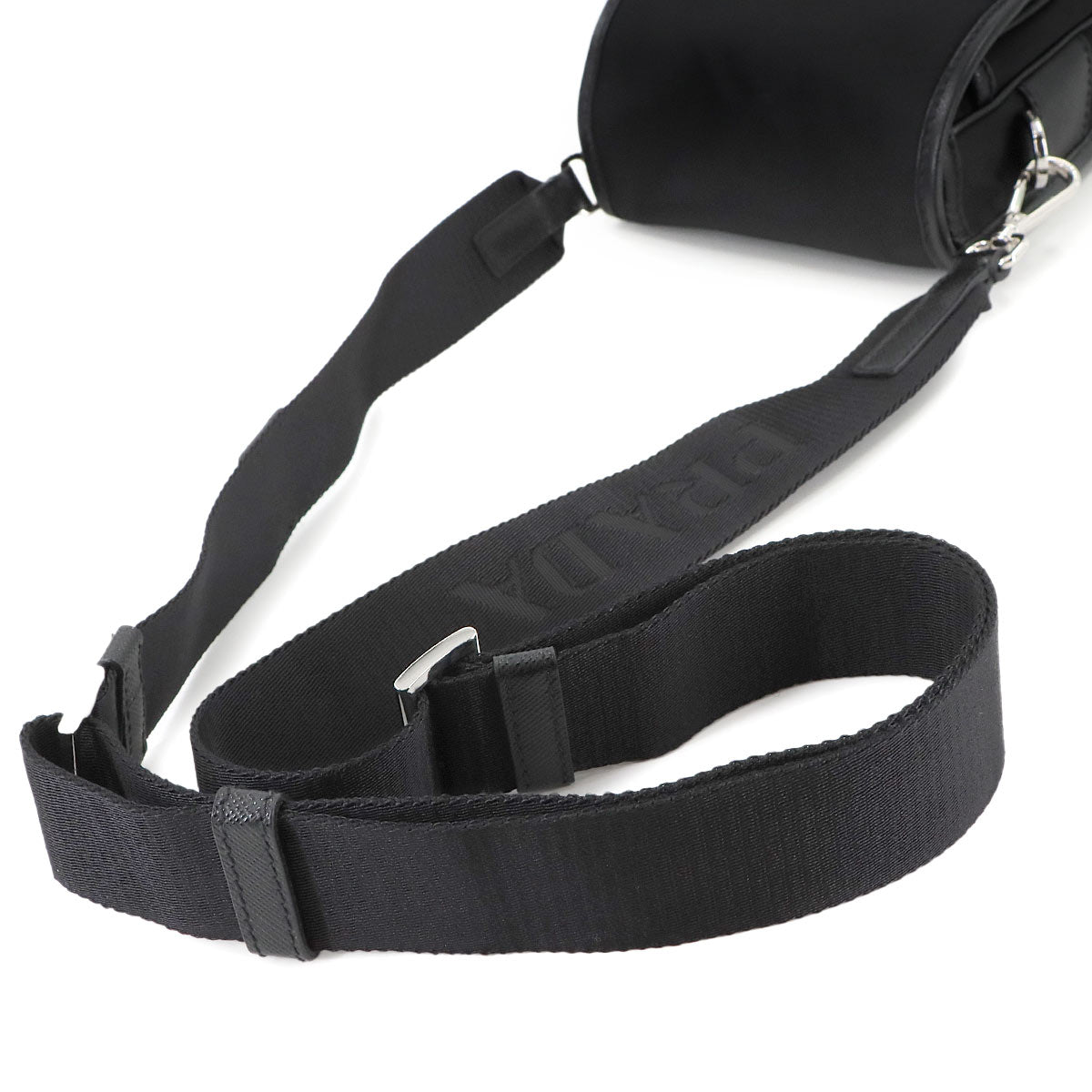 Shoulder Bag Nylon Leather Nero Black 2VD043 Purse