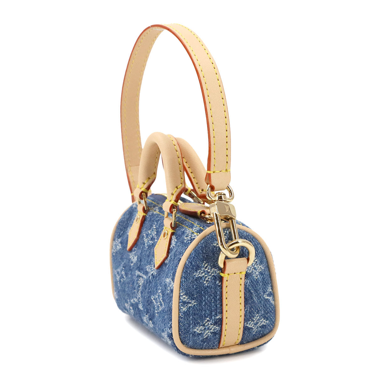 LV x TM Bag Charm Micro Speedy Monogram Cherry Denim