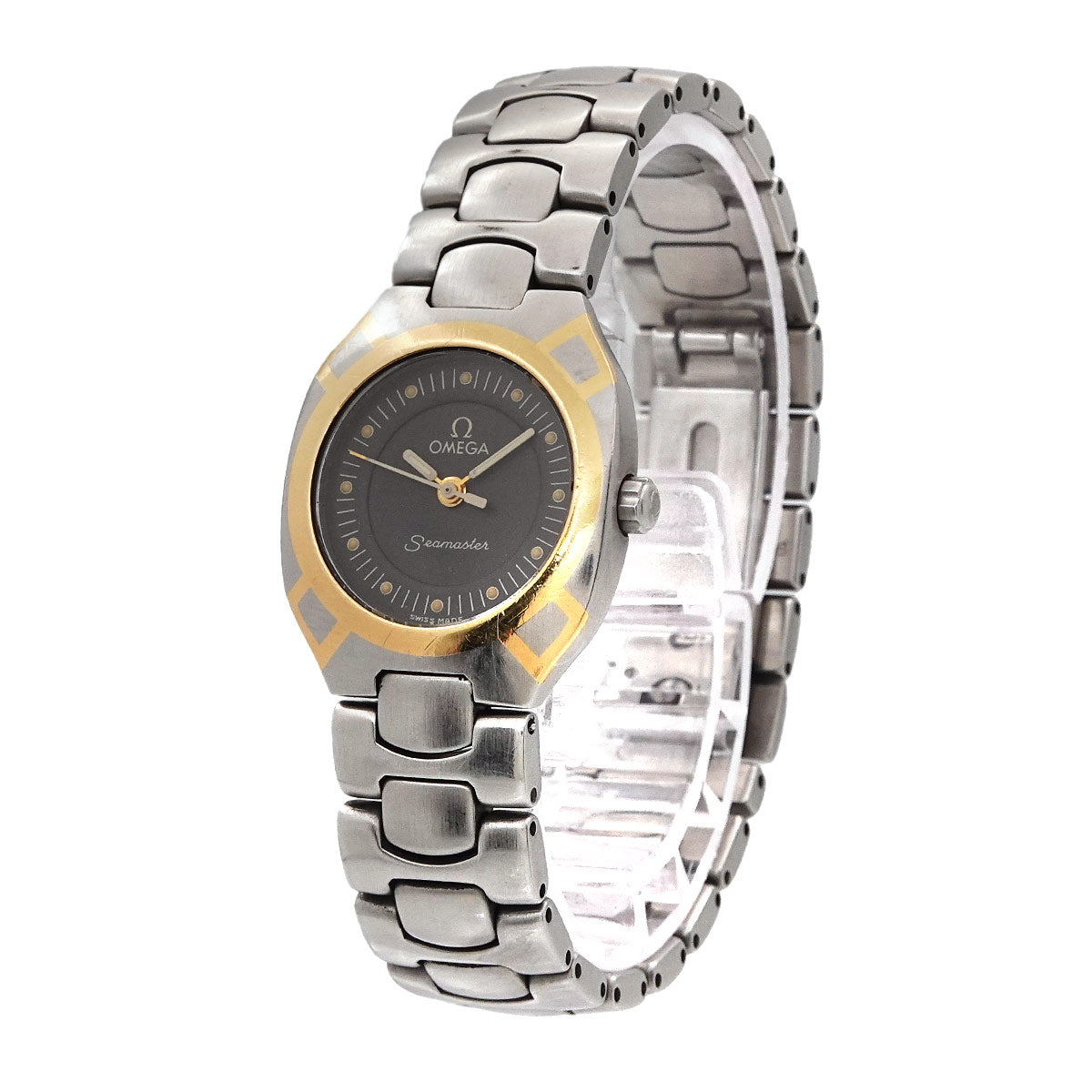 Seamaster Polaris Quartz YG Gray Dial Ladies Watch