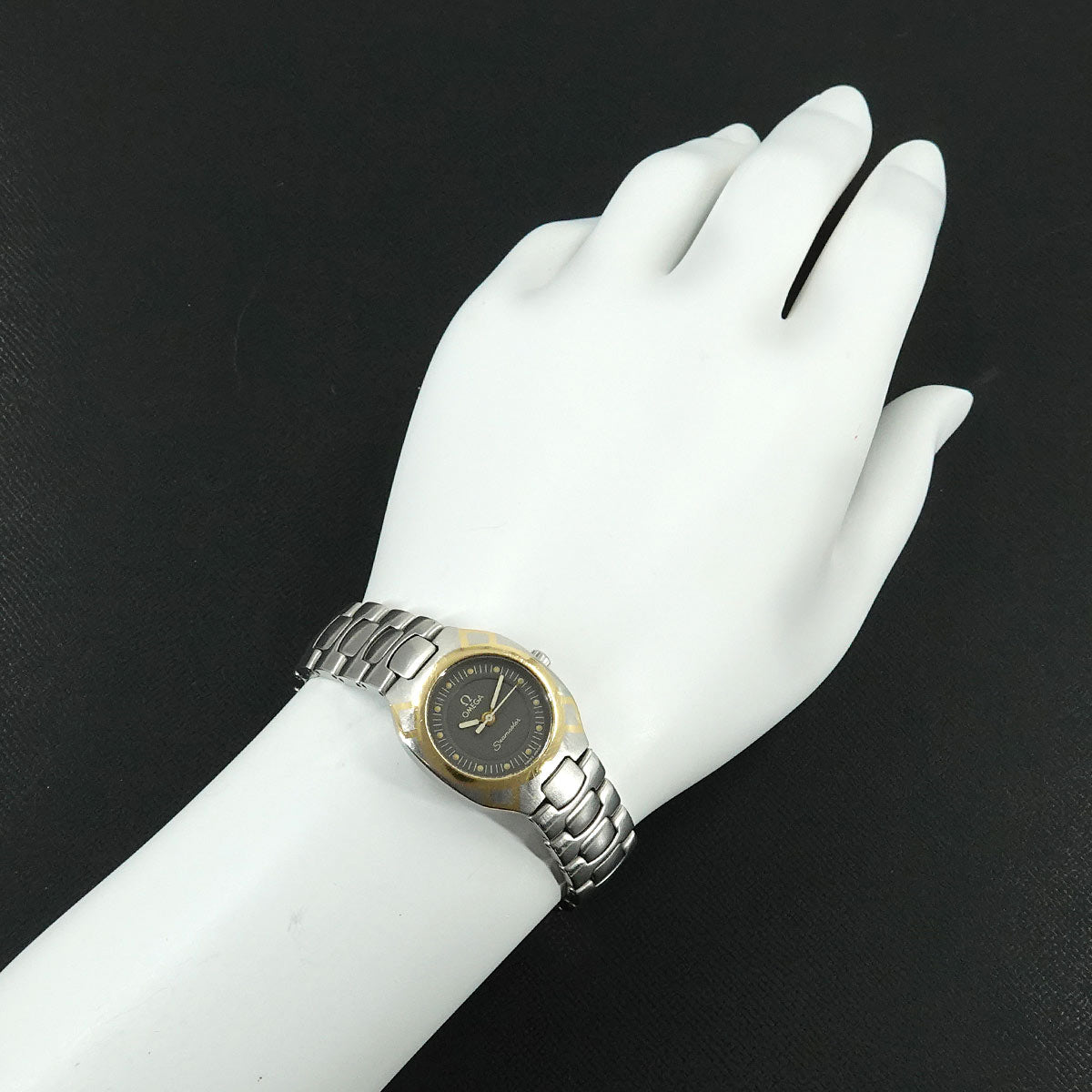 Seamaster Polaris Quartz YG Gray Dial Ladies Watch