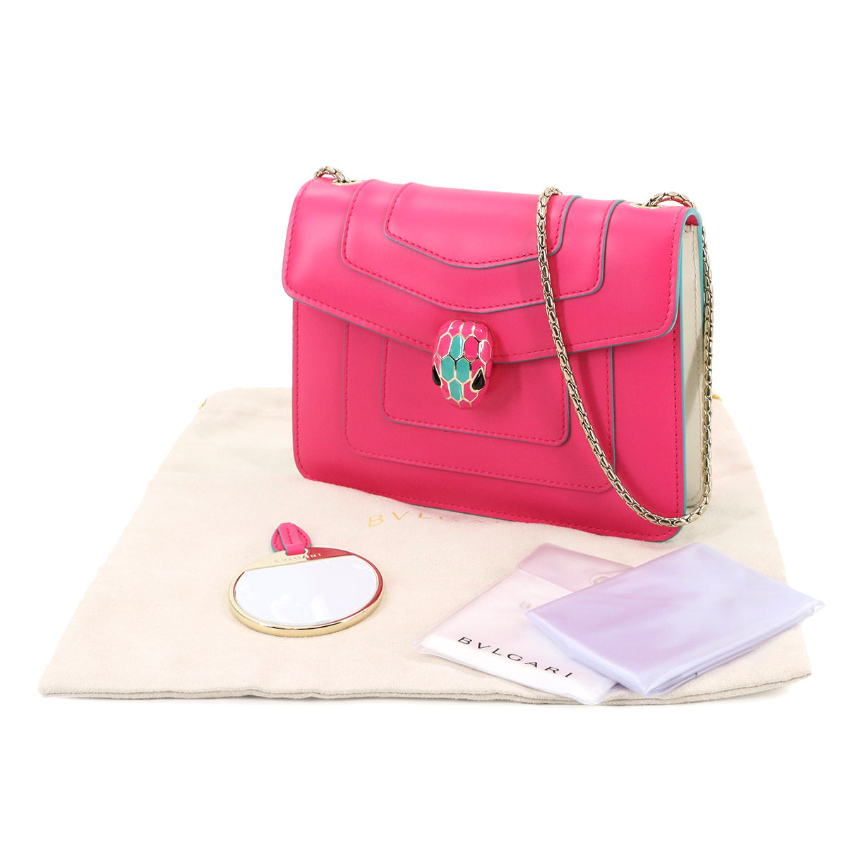 Serpenti Forever Cross Small Crossbody Chain Shoulder Bag