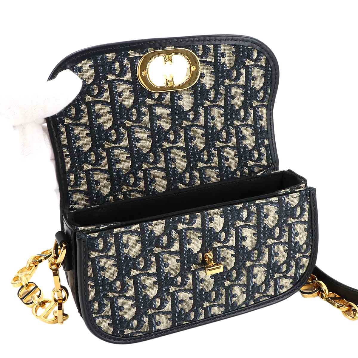 Oblique 30 Montaigne Avenue Small Shoulder Bag Canvas