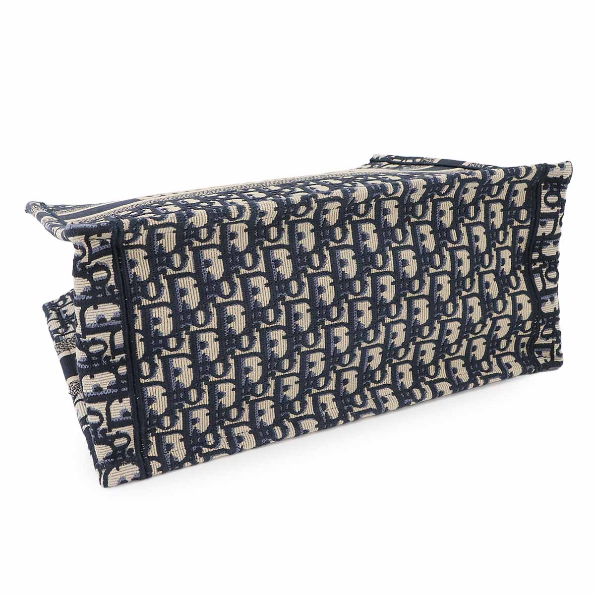 Oblique Book Tote Medium Bag Canvas Navy M1296ZRIW