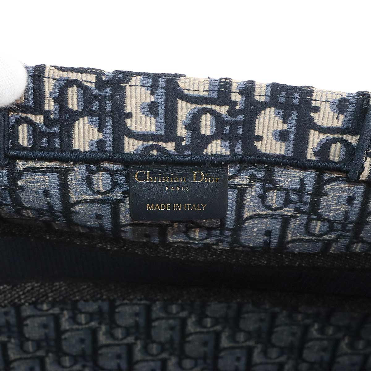 Oblique Book Tote Medium Bag Canvas Navy M1296ZRIW