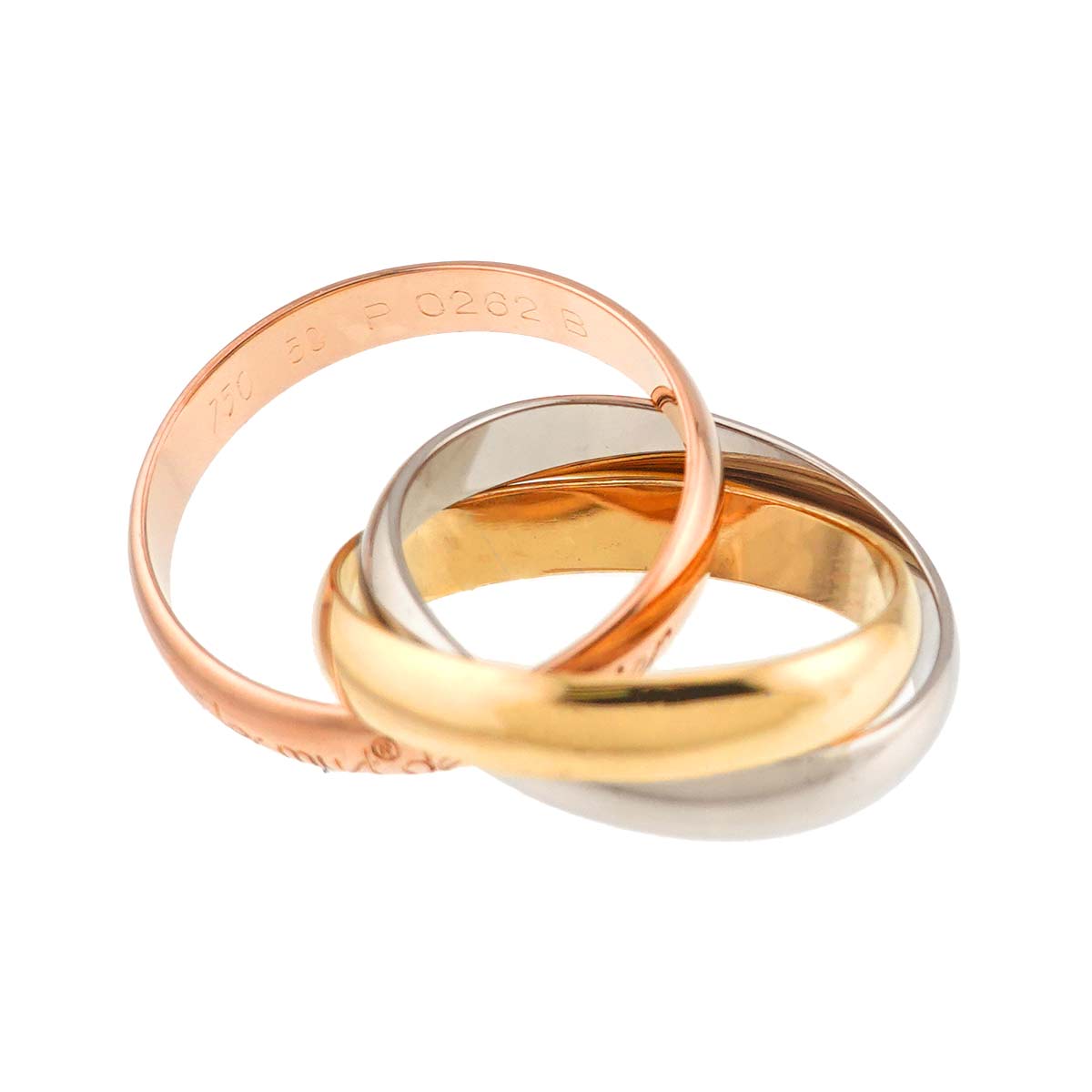 Trinity MM Ring 18K YG WG PG 750 Size50 5.25(US)