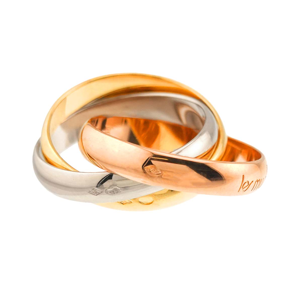 Trinity MM Ring 18K YG WG PG 750 Size50 5.25(US)