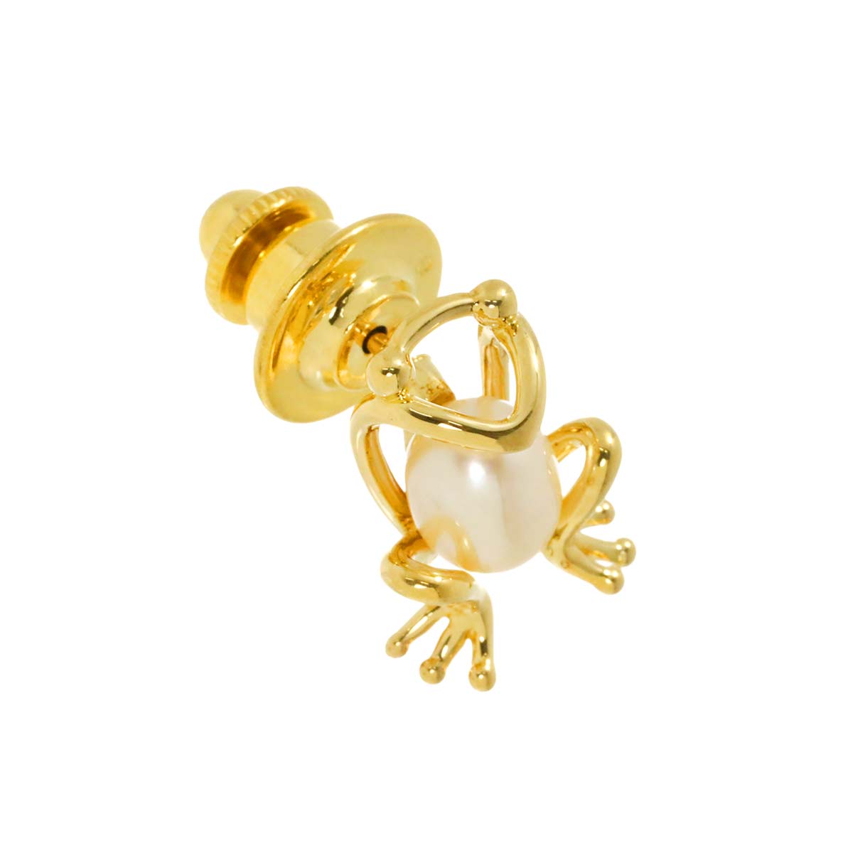 Freshwater cultured pearl Brooch 18K Yellow Gold 750