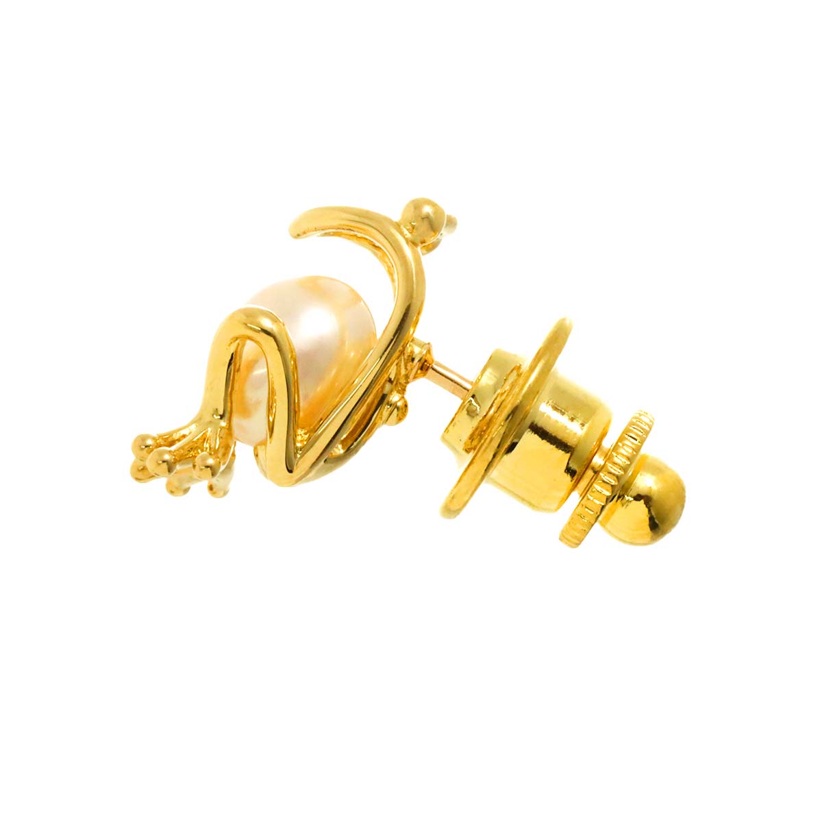 Freshwater cultured pearl Brooch 18K Yellow Gold 750