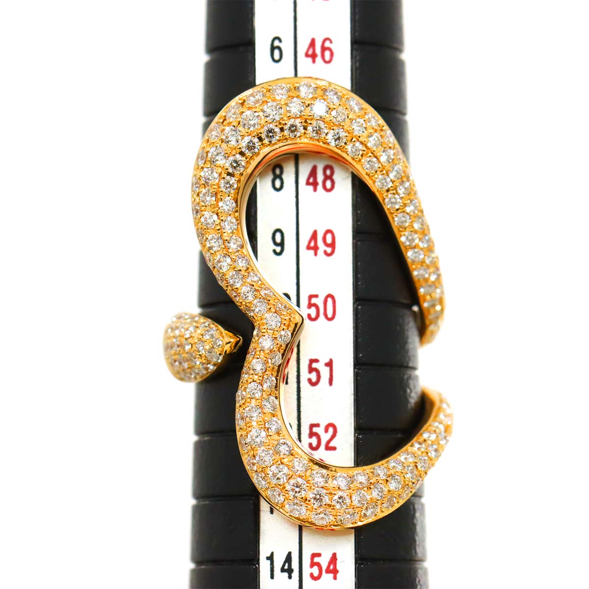 PIAGET LimeLight Heart Pave Diamond Ring 18K PG 750 Size51 5.5-5.75(US)