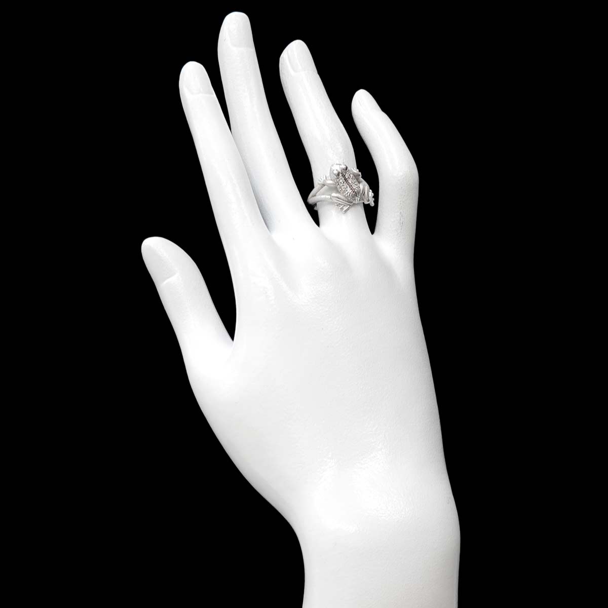 Diamond 0.14ct Ring 18K K18 WG White Gold size5.75-6(US)