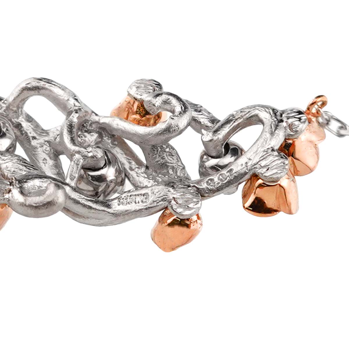 Diamond 0.07ct Necklace 18K WG PG White Pink Gold 750