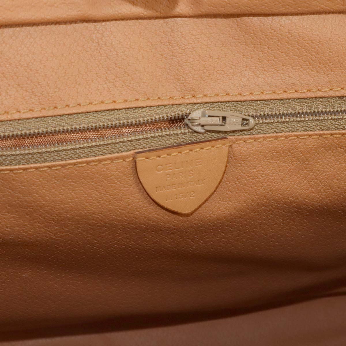 CELINE Macadam Tote Bag PVC Leather Brown Vintage Purse