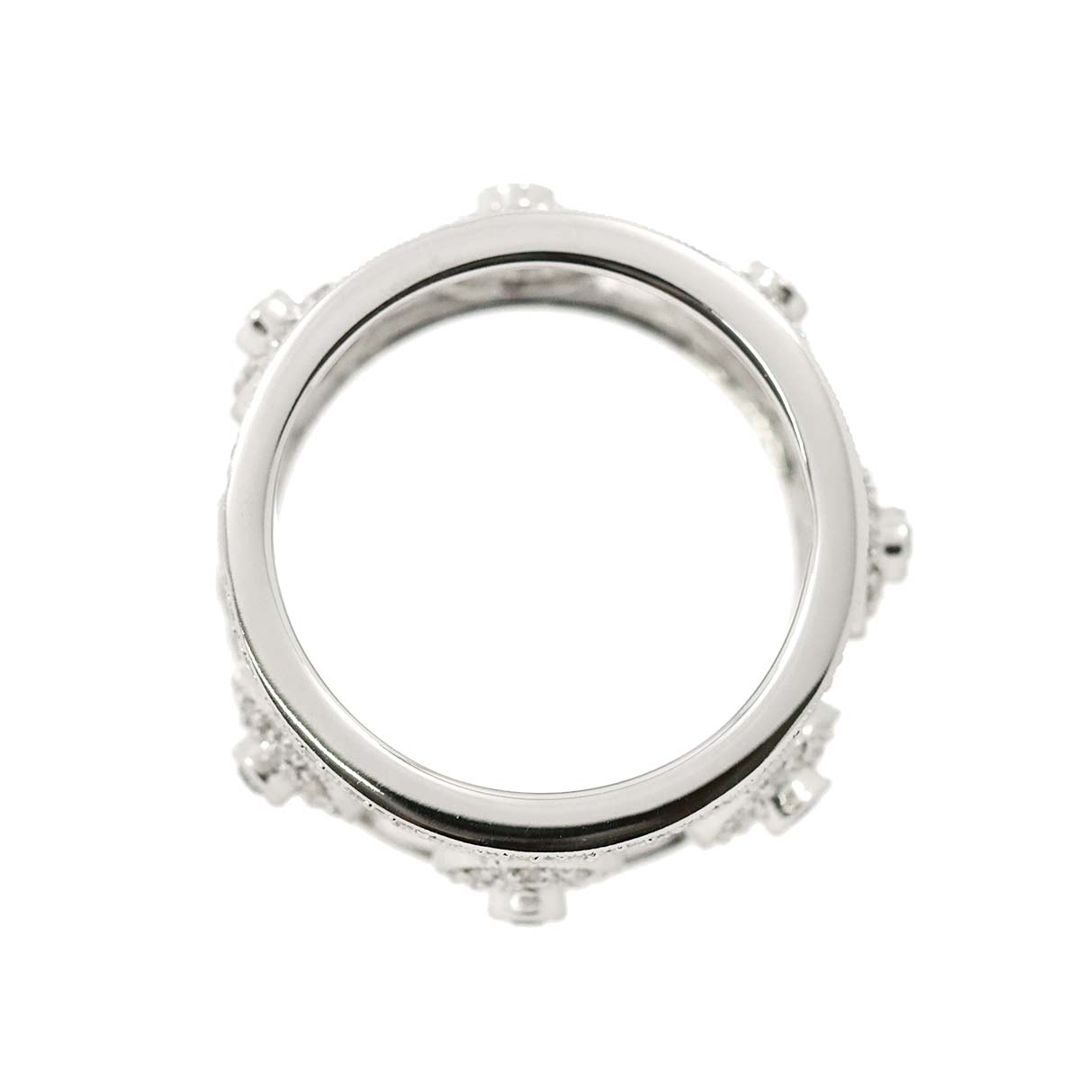 Diamond 0.70ct Ring 18K K18 WG White Gold size6-6.25(US)