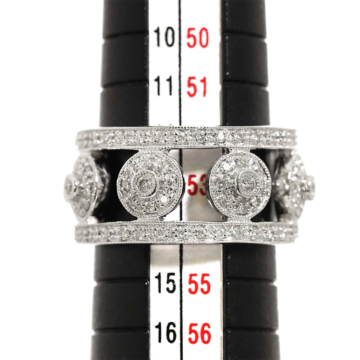 Diamond 0.70ct Ring 18K K18 WG White Gold size6-6.25(US)