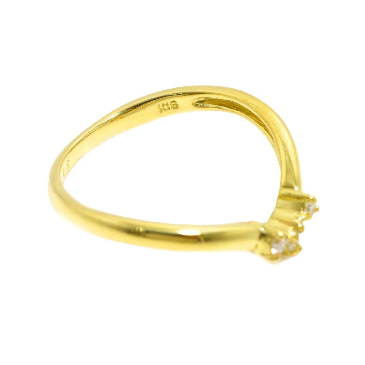 Star Jewelry Diamond 0.06ct Ring 18K YG 750 Size4(US)