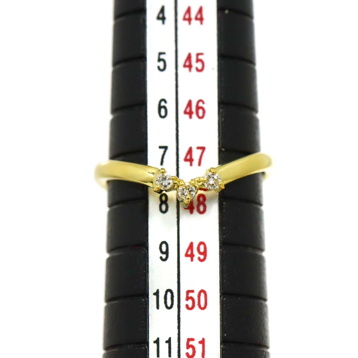 Star Jewelry Diamond 0.06ct Ring 18K YG 750 Size4(US)