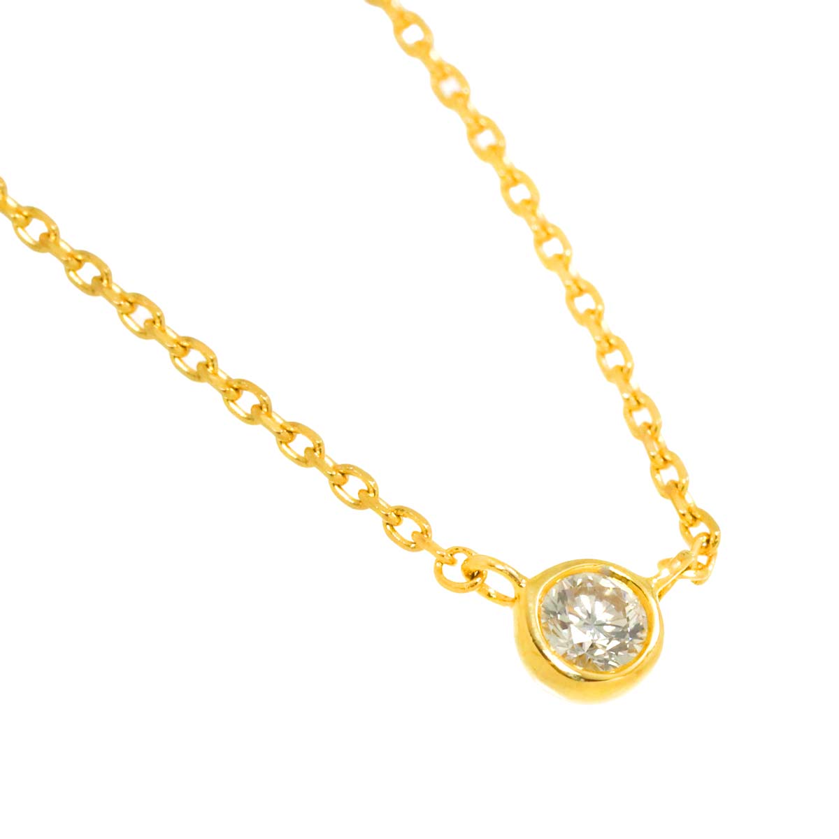 Diamond 0.06ct Necklace K18 YG 750