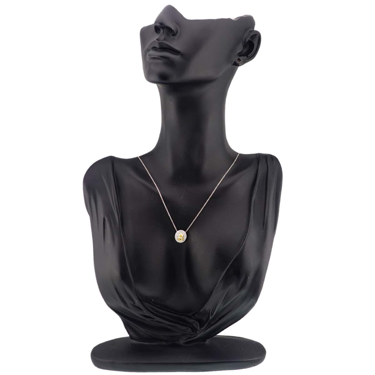 Soleste Diamond 1.05ct FY/IF Necklace Pt 18K YG 750