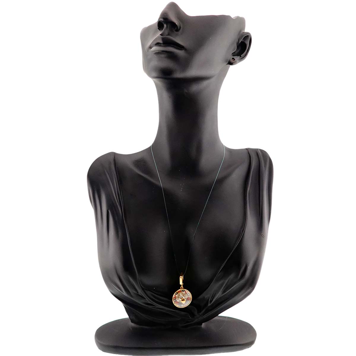 Roulette motif Pendant Top Charm 18K YG 750