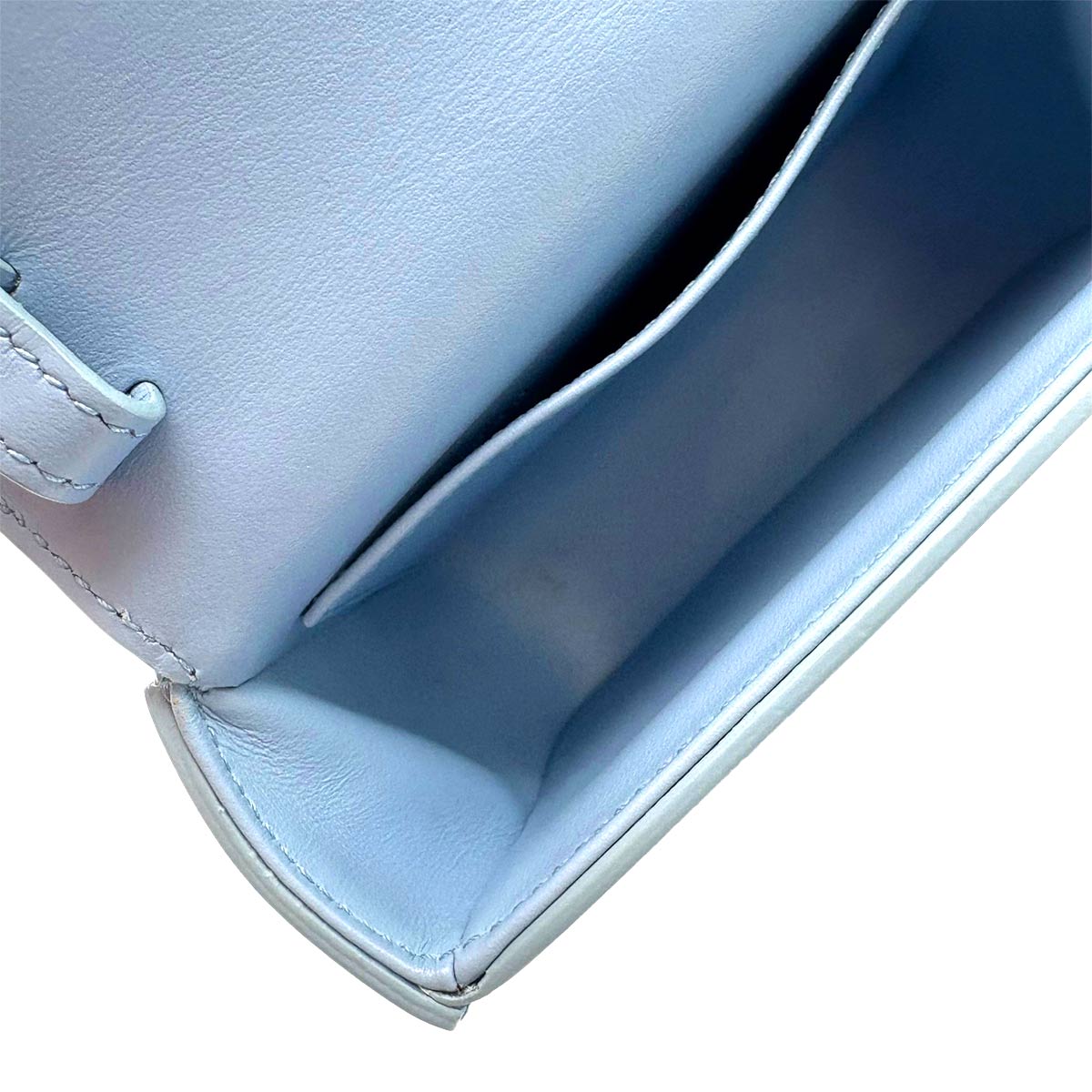 Triomphe Claude Mini Shoulder Bag Leather Pale Blue 10I513DPV