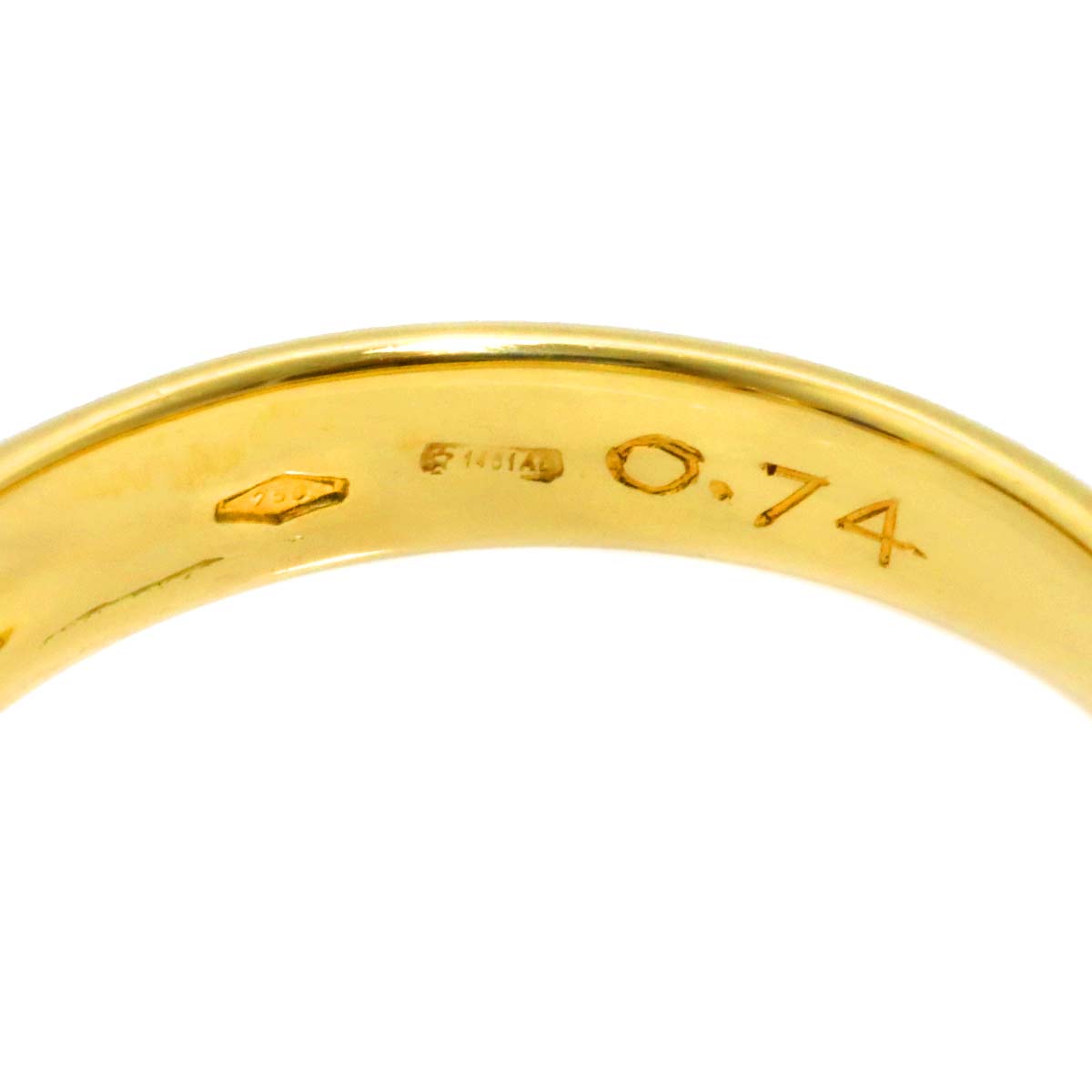 DAMIANI Sapphire 0.74ct Diamond 0.23ct Ring 18K YG 750 size6.25-6.5(US)