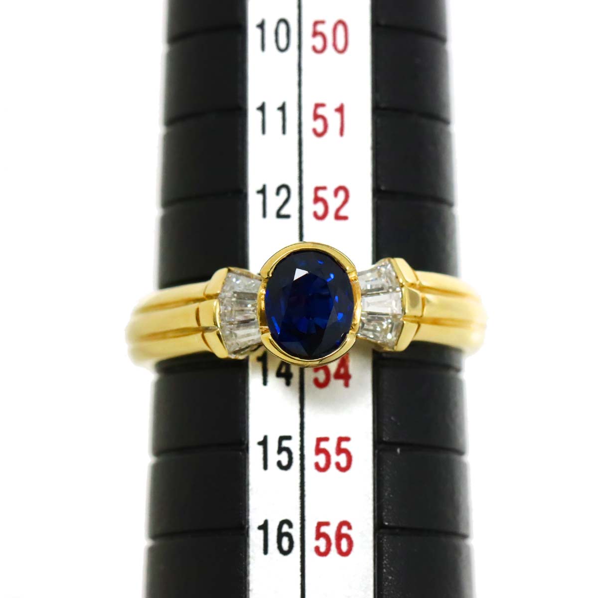 DAMIANI Sapphire 0.74ct Diamond 0.23ct Ring 18K YG 750 size6.25-6.5(US)