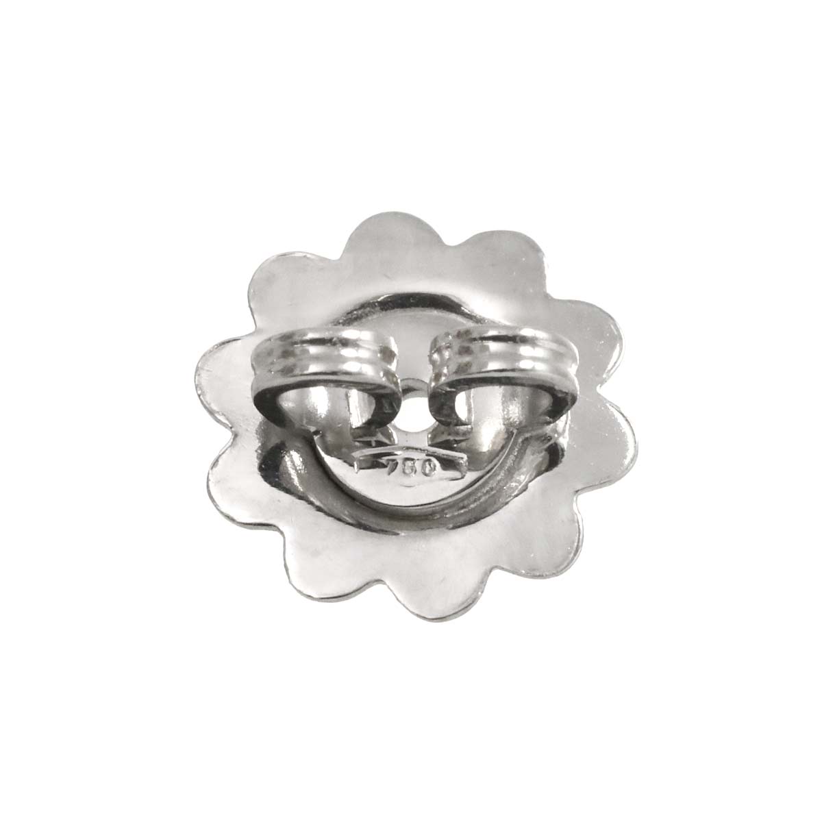 Diamond 0.01/0.01ct Enamel Earrings Pierced 18K WG 750