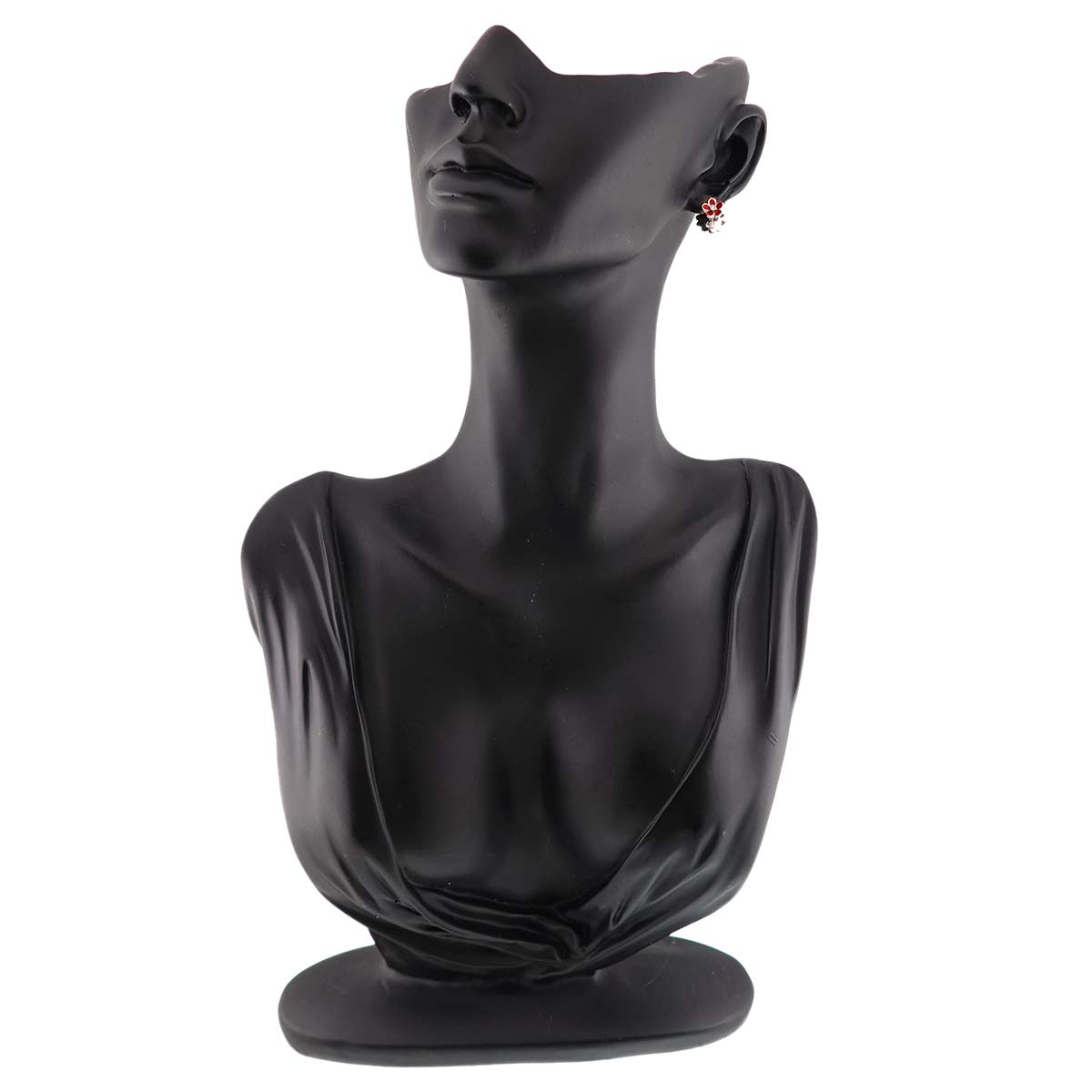 Diamond 0.01/0.01ct Enamel Earrings Pierced 18K WG 750