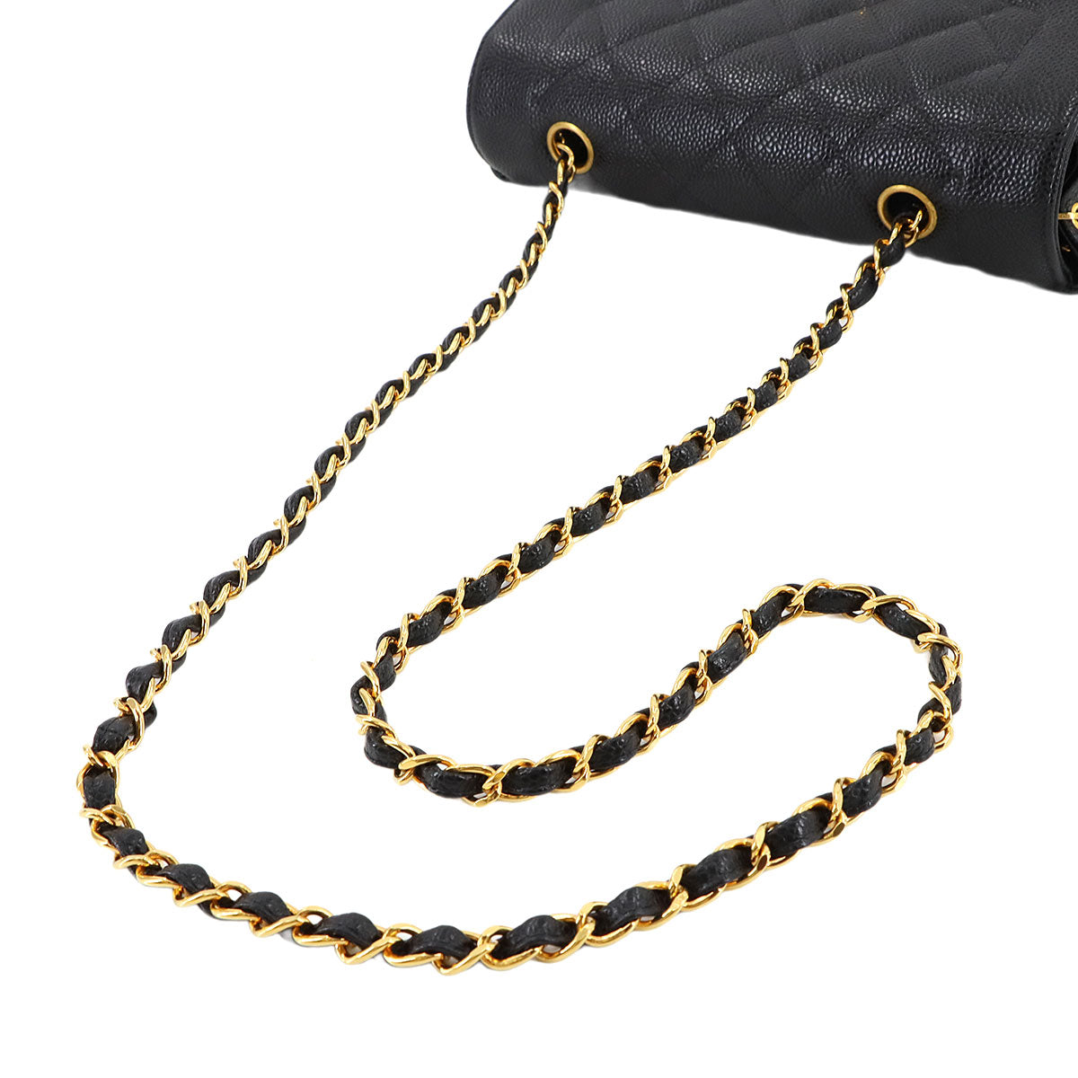 Small Diana Single Flap Bag Leather Black