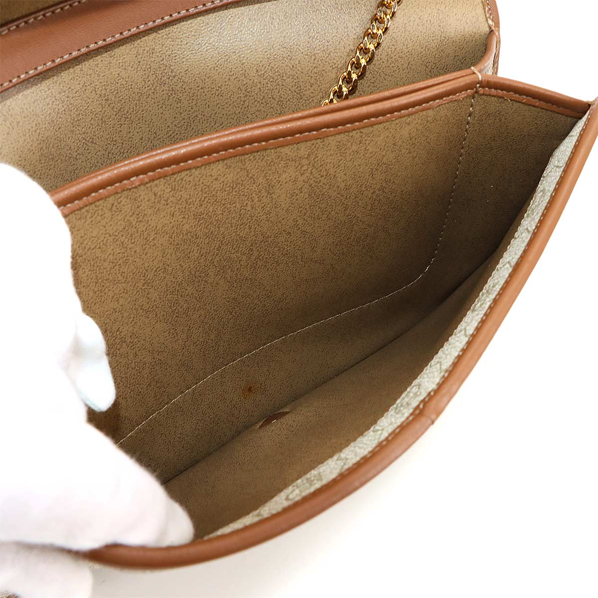 Clutch Shoulder Bag PVC Beige Honeycomb pattern 90284768