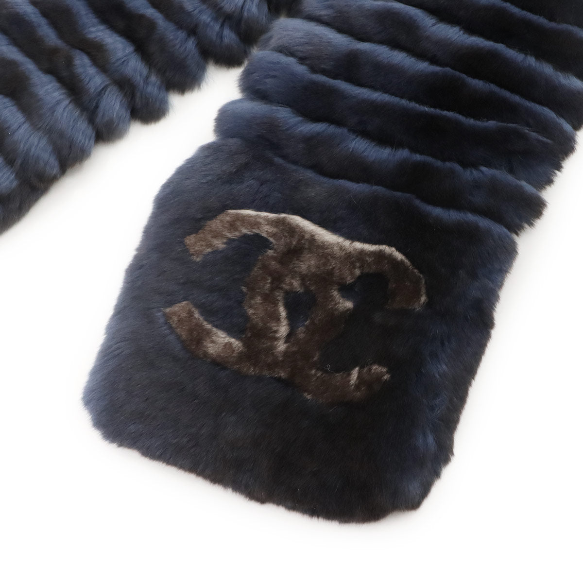 Orylag Fur Winter Scarf Rapin Cashemire Navy Dark brown