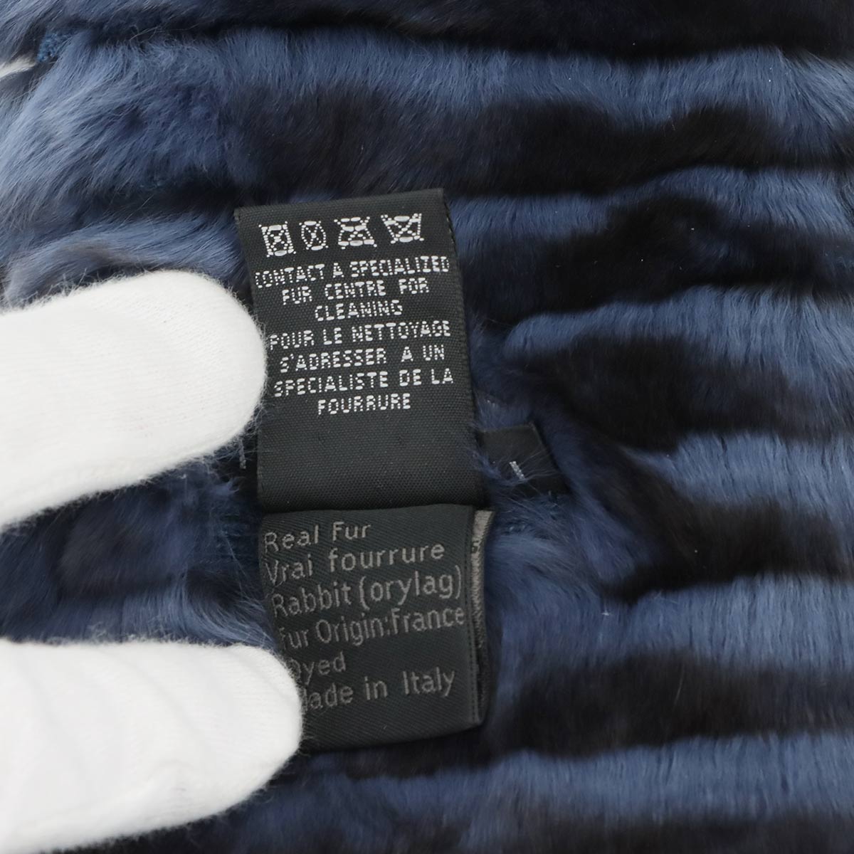 Orylag Fur Winter Scarf Rapin Cashemire Navy Dark brown