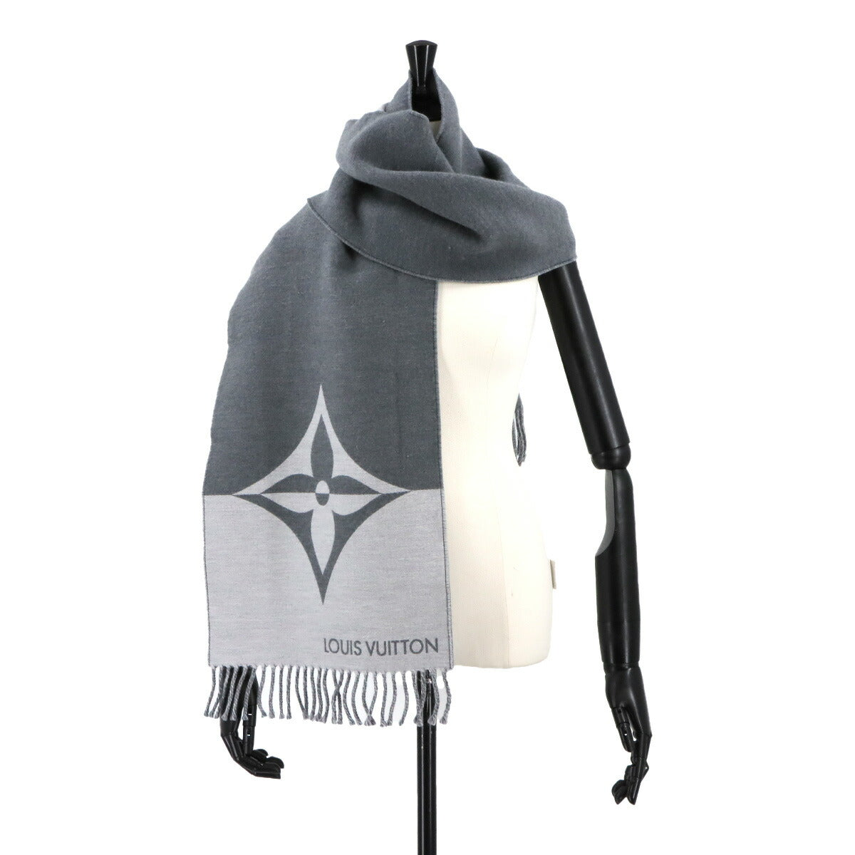 Muffler Graphic Dual Winter Scarf Wool Cashmere M79138