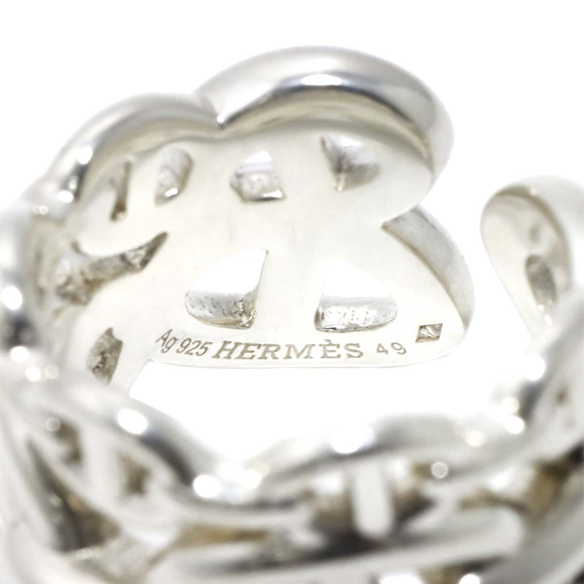 HERMES Chaine dancre Ring GM Silver 925 Size49 4.75-5(US)