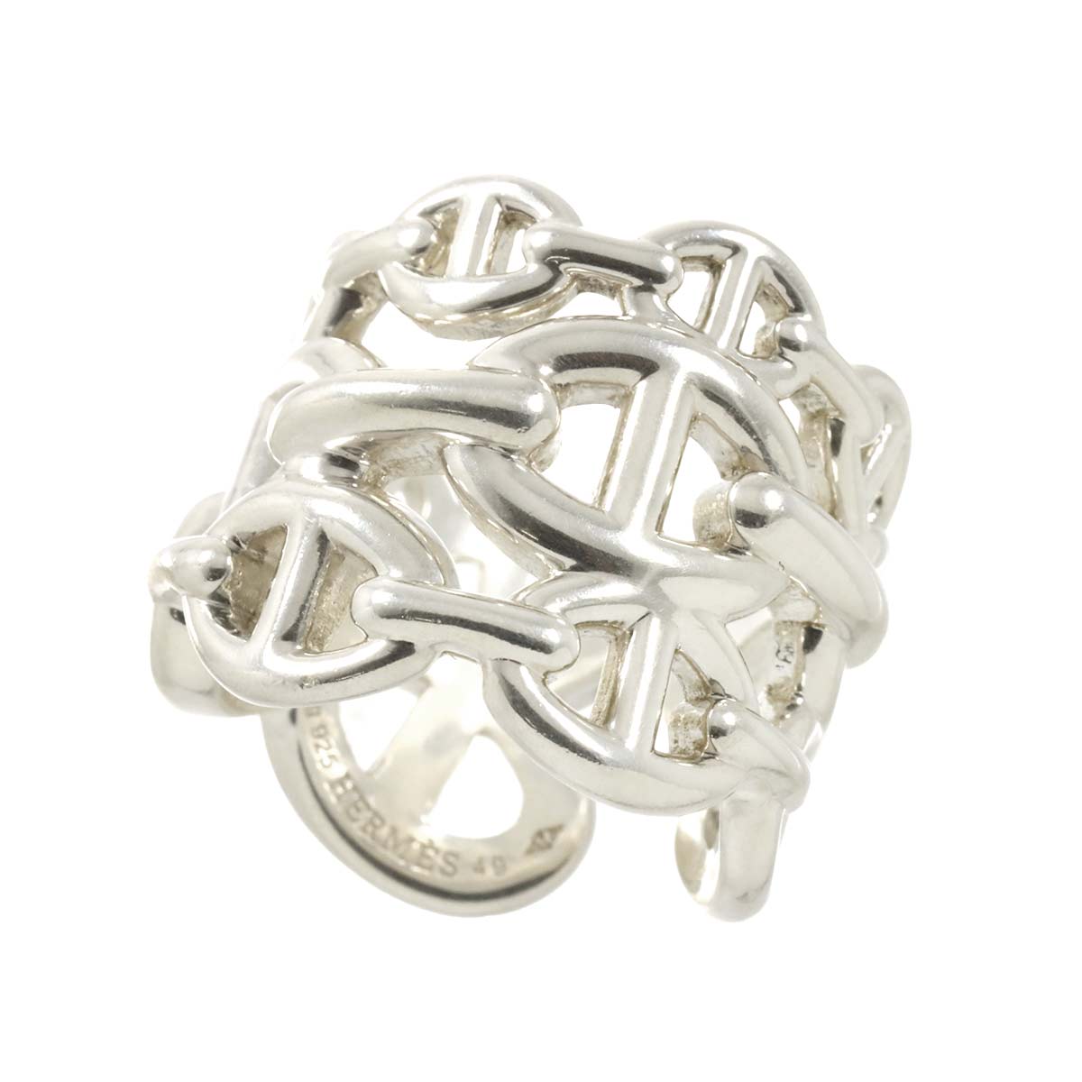 HERMES Chaine dancre Ring GM Silver 925 Size49 4.75-5(US)