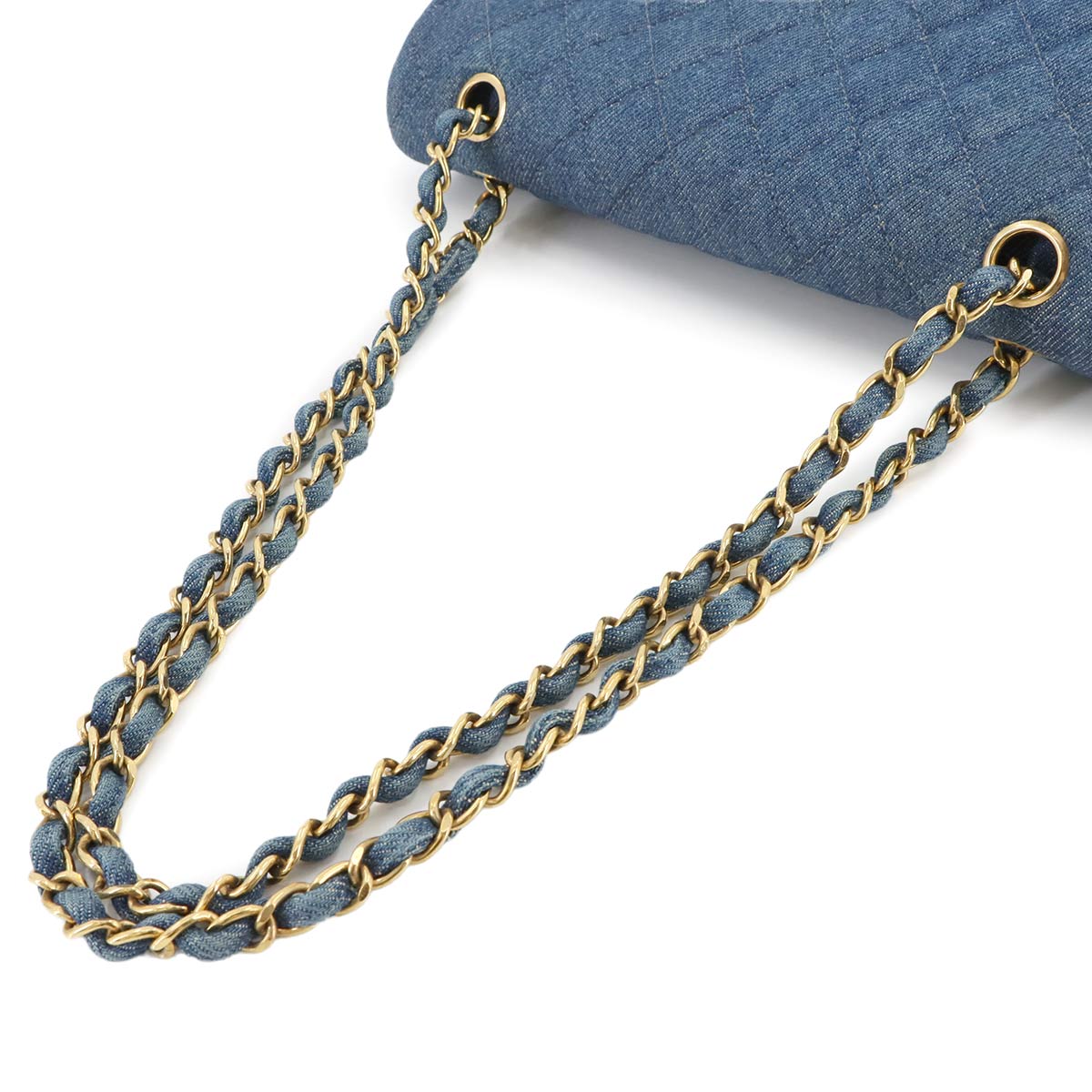 Matelasse 25 Chain Shoulder Bag Denim Blue A01112 Purse