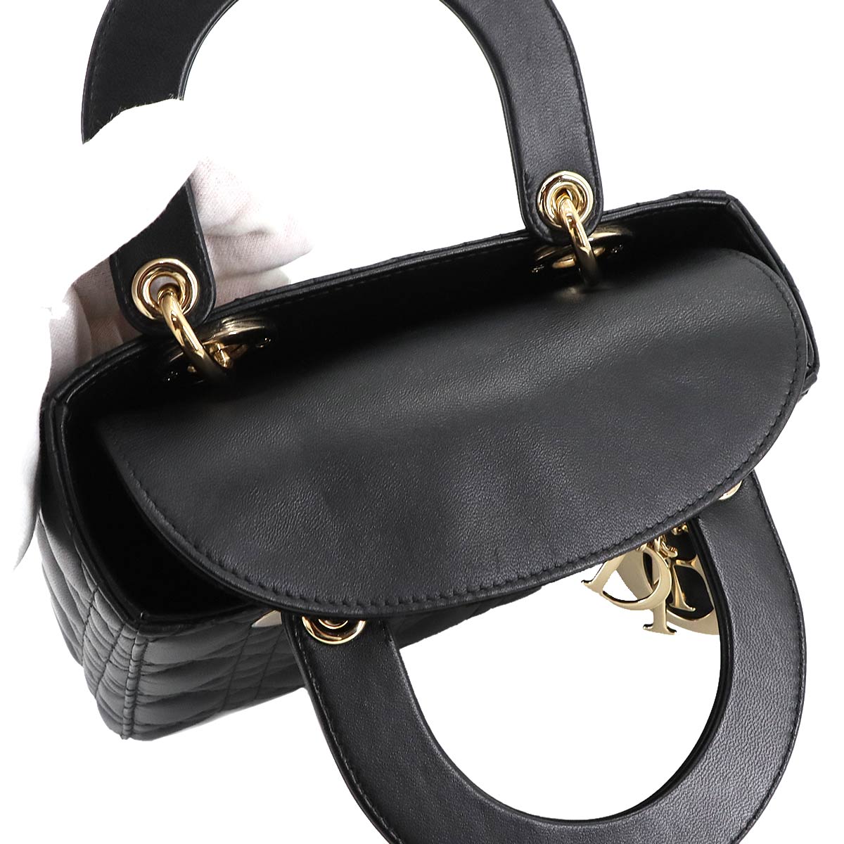 Christian Dior Lady Dior My ABCDior Small Hand Shoulder Bag Leather