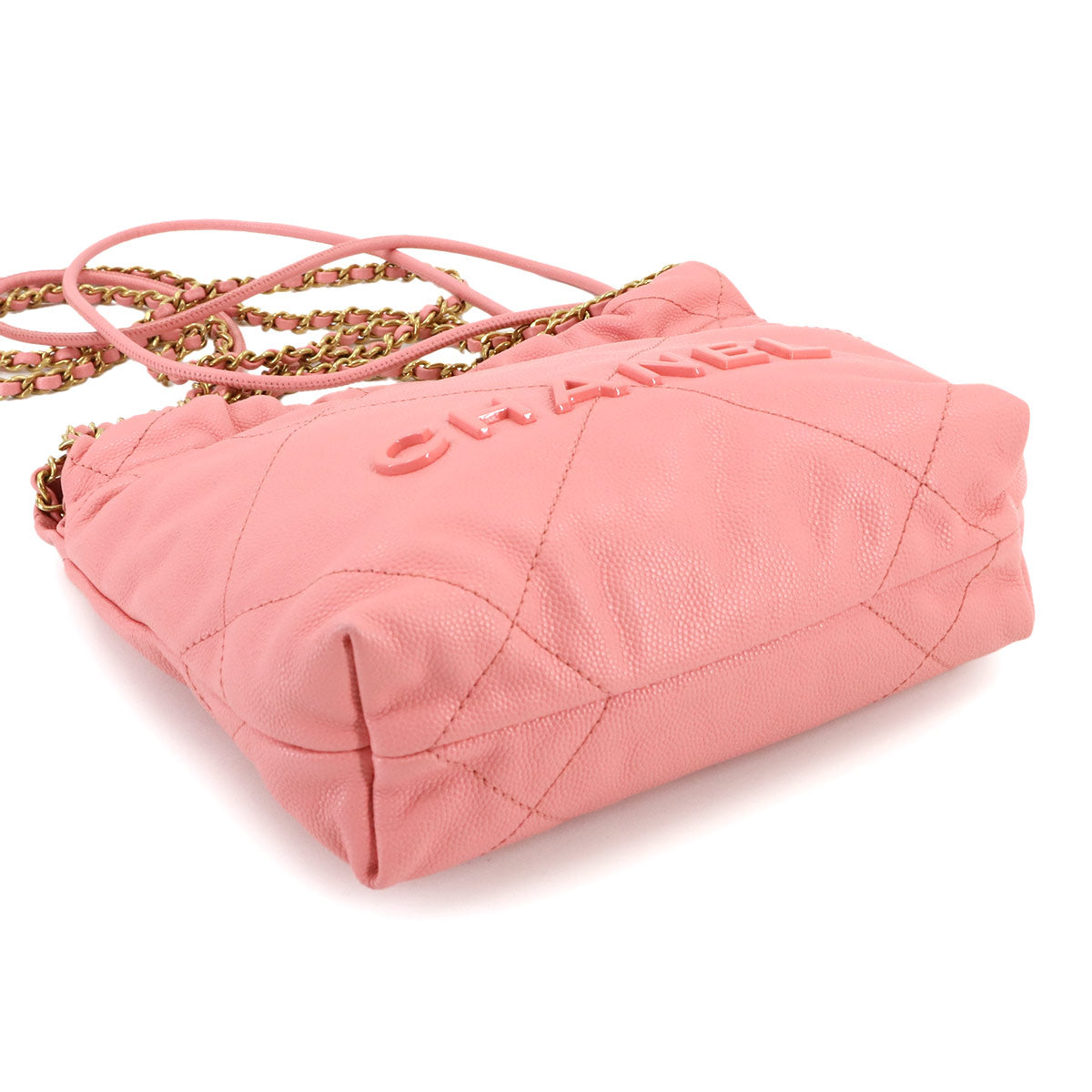 22 Mini Chain Hand Shoulder Bag Leather Pink AS3980 90284810