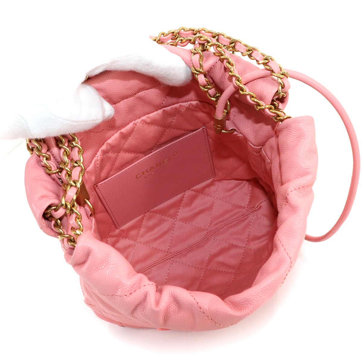 22 Mini Chain Hand Shoulder Bag Leather Pink AS3980 90284810