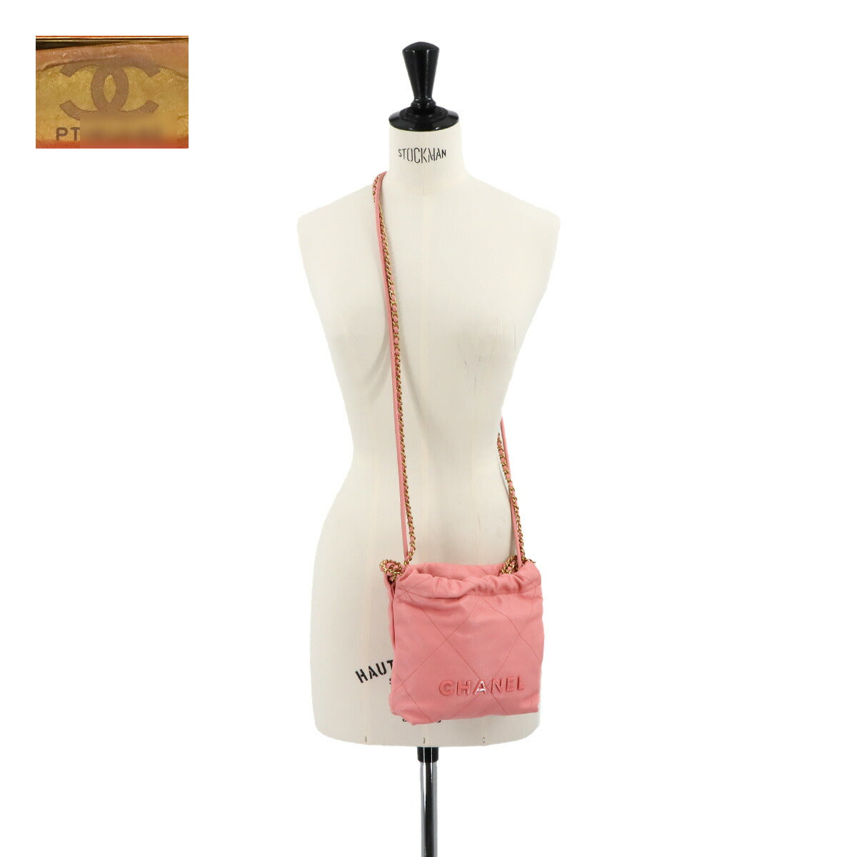 22 Mini Chain Hand Shoulder Bag Leather Pink AS3980 90284810
