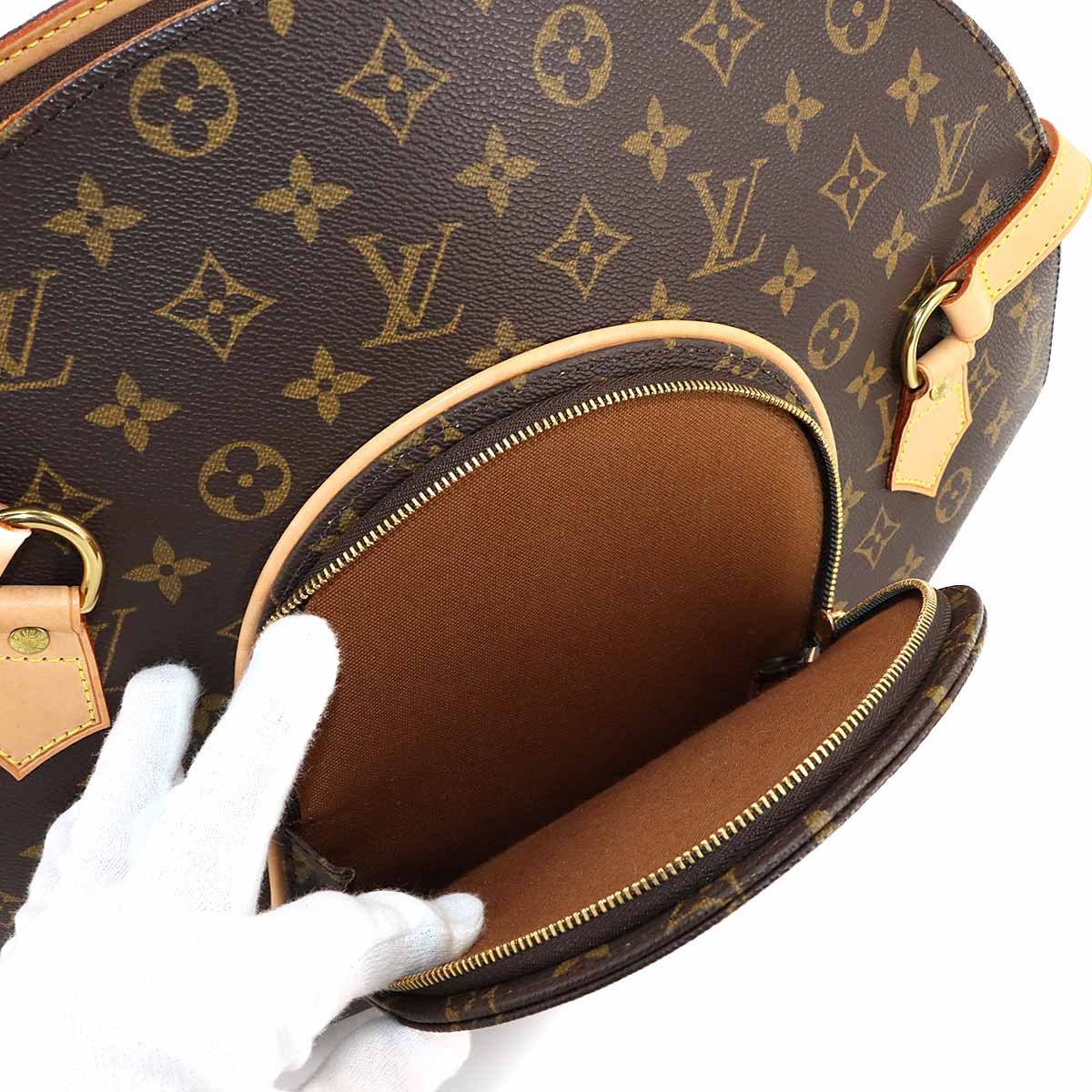 LOUIS VUITTON Monogram Elipse Shopping Shoulder Bag Brown M51128 Purse