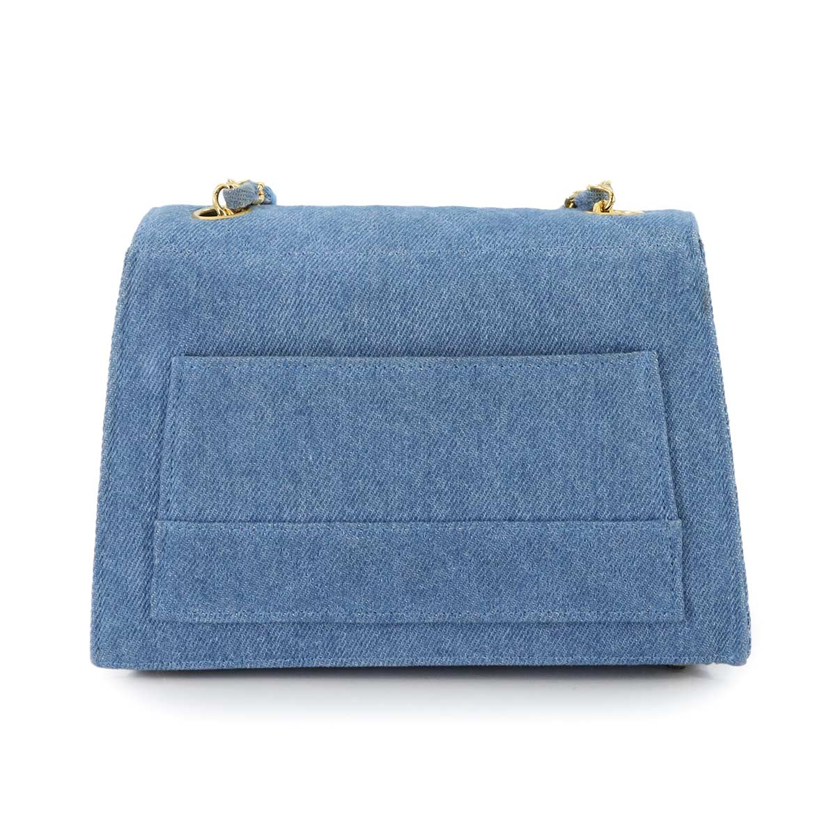 Chain Shoulder Bag Denim Blue Vintage Purse