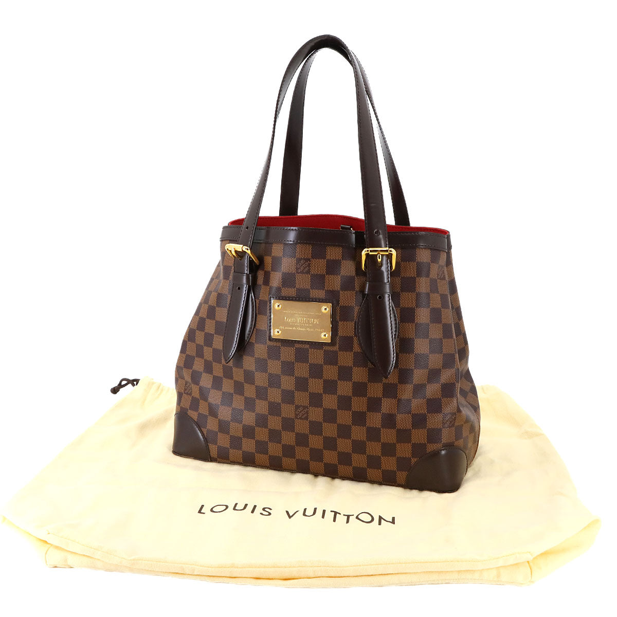 Damier Hampstead MM Tote Bag Ebene Brown N51204 Purse