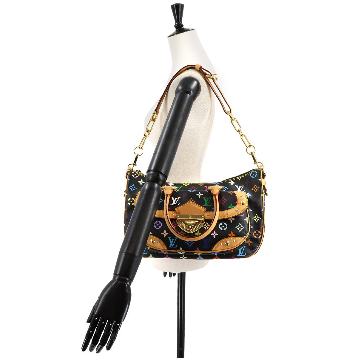 Monogram Multi Color Rita Hand Shoulder Bag Noir M40126