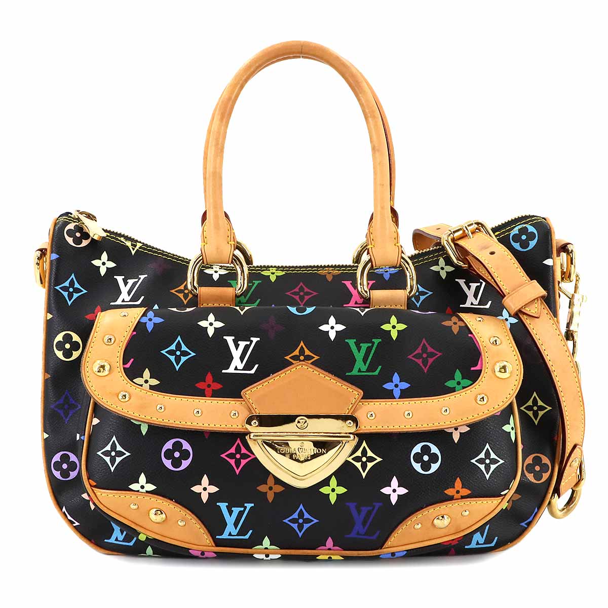 Monogram Multi Color Rita Hand Shoulder Bag Noir M40126