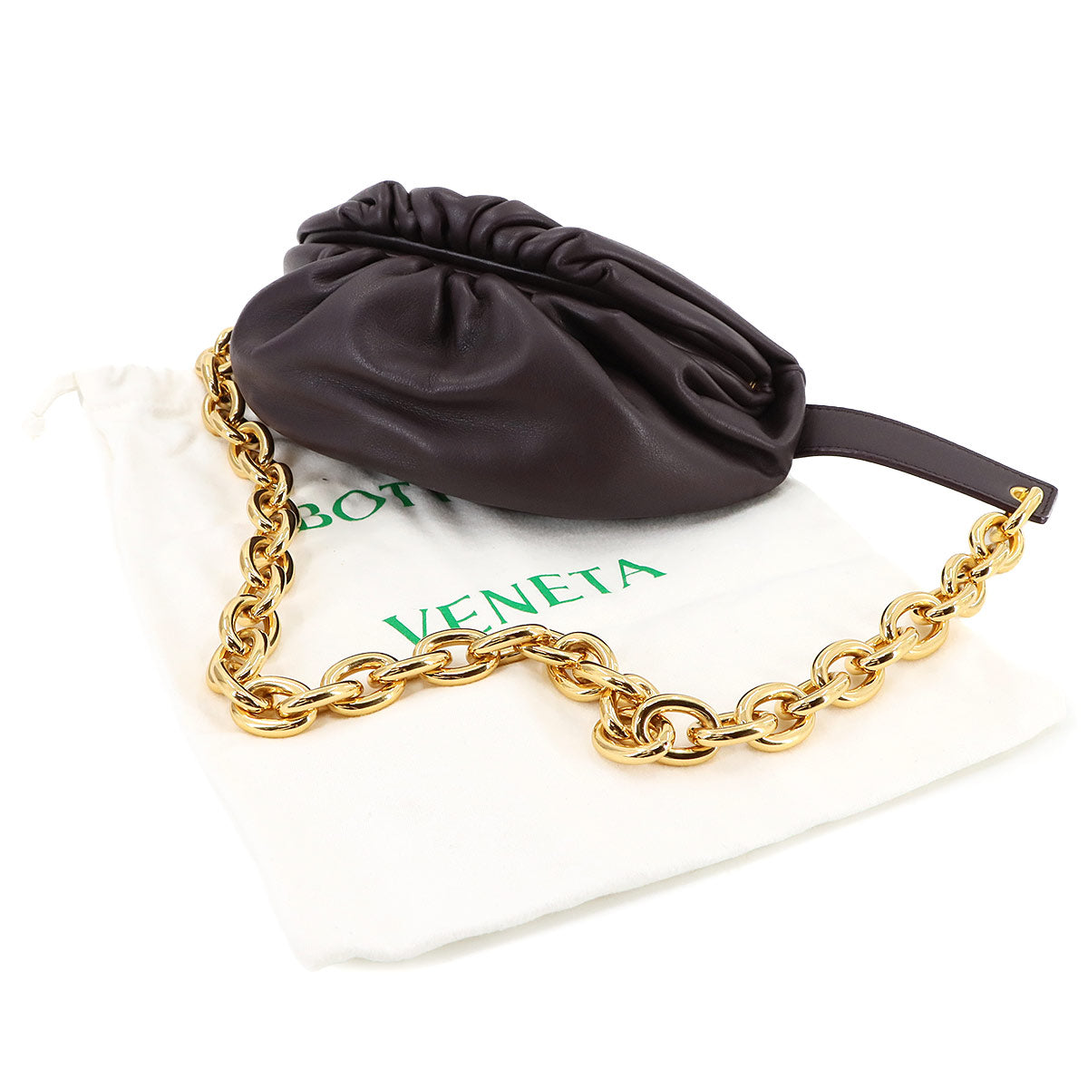 The Chain Pouch Body Bag Leather Burgundy 651445 Purse