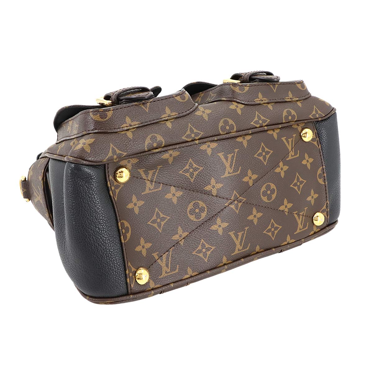Monogram Manhattan Hand Shoulder Bag Brown Noir M44207